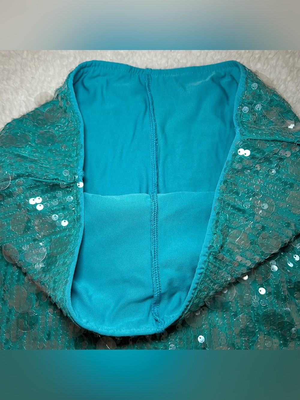 MakeMeChic Women’s Teal Sequin Skort Small NWT - Picture 3 of 5